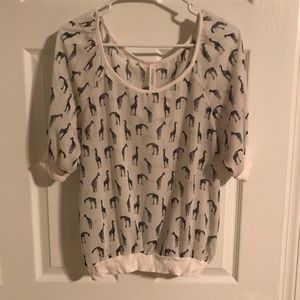 Aeropostale Giraffe Sheer Top